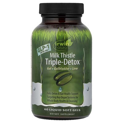 Irwin Naturals, MilkThistleTriple-Detox™, 60 Liquid Softgels