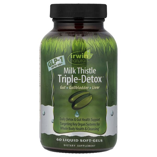 Irwin Naturals, MilkThistleTriple-Detox™，60 粒液體軟膠囊