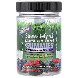 Irwin Naturals, Stress-Defy® v2 구미젤리, 혼합 베리 맛, 구미젤리 30개