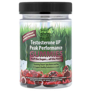 Irwin Naturals, Testosterone UP® Peak Performance Gummies, Dragonfruit Pomegranate, 30 Gummies