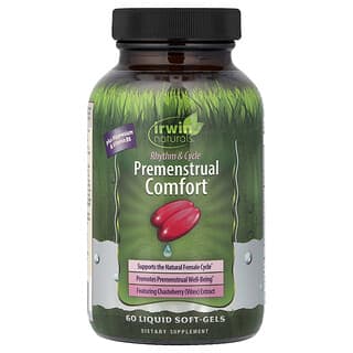 Irwin Naturals, Premenstruell komfort, 60 flytande mjukgelkapslar