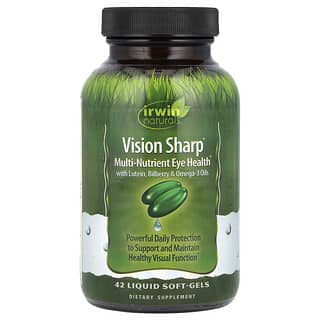 Irwin Naturals, Vision Sharp，複合營養眼部健康，42粒液體軟膠囊