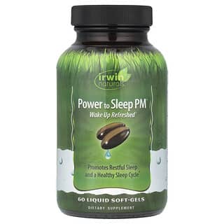 Irwin Naturals, Power to Sleep PM, 60 мягких желатиновых капсул с жидкостью