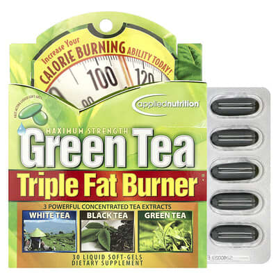 Applied Nutrition, Maximum Strength, Green Tea Triple Fat Burner®, 30 Liquid Soft Gels