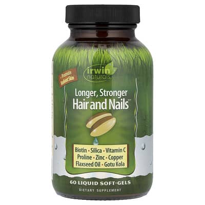 Irwin Naturals, Longer, Stronger Hair & Nails™, 60 Liquid Softgels