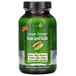 Irwin Naturals, Longer, Stronger Hair and Nails, 60 Liquid Soft-Gels