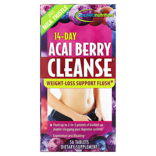 Applied Nutrition‏, ‎14-Day Acai Berry Cleanse‎, תוסף תזונה לניקוי הגוף, ‏56 טבליות