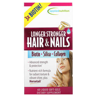Applied Nutrition, Longer Stronger Hair & Nails, 60 Liquid Soft-Gels