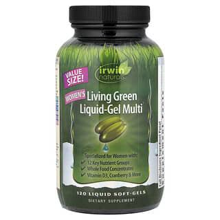 Irwin Naturals, Women's Living Green Liquid-Gel Multi, 120 de capsule moi lichide