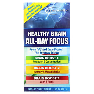 Applied Nutrition, Healthy Brain All-Day Focus, 50 Tablets