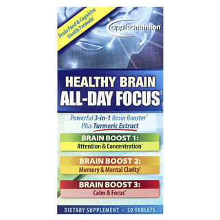 Applied Nutrition, All-Day Focus® para un cerebro saludable, 50 comprimidos