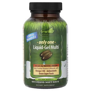 Irwin Naturals, Only One, Liquid-Gel Multi®, With Iron, 60 Liquid Soft-Gels