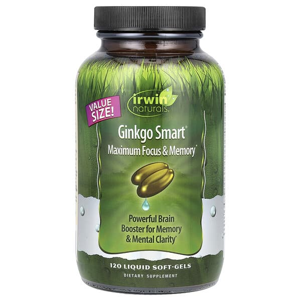 Ginkgo Smart®, Maximum Focus & Memory, 120 Liquid Soft-Gels