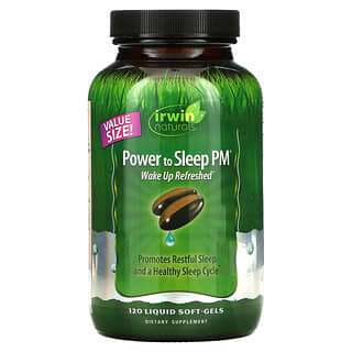 Irwin Naturals, Poder para Dormir PM, 120 cápsulas de gel líquido