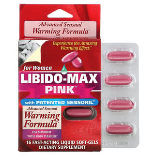 Applied Nutrition, Libido-Max Pink, para mujeres, 16 cápsulas blandas líquidas de acción rápida