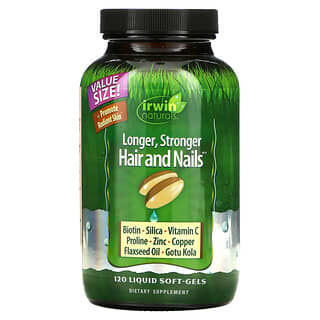 Irwin Naturals, Healthy Skin & Hair Plus Nails、液体ソフトジェル 120錠