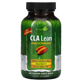 Irwin Naturals, C.L.A. Lean Body Fat Reduction, Suplemento alimentario, 80 cápsulas blandas