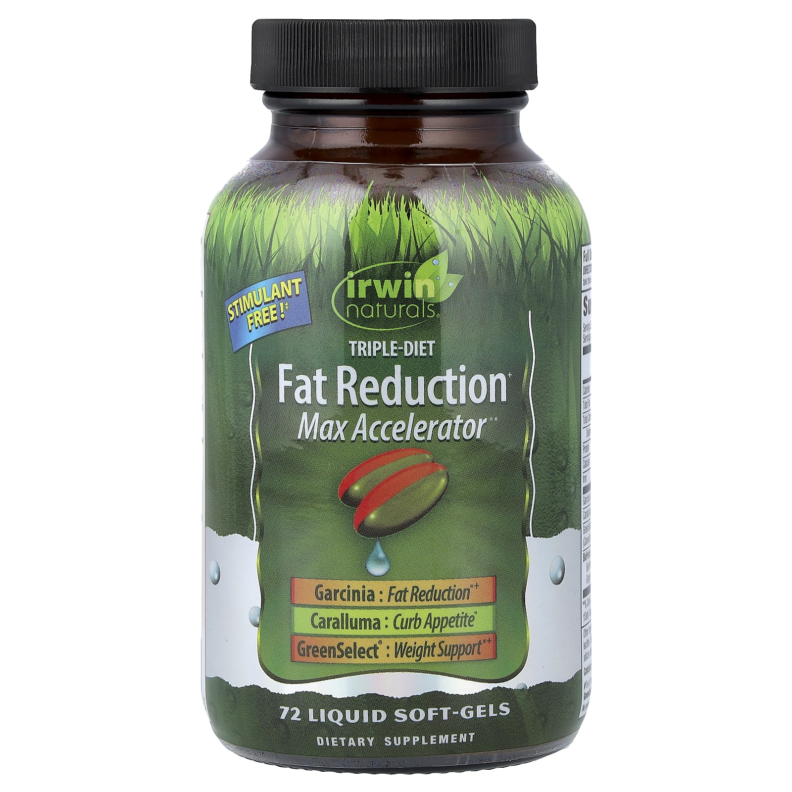 Triple-Diet Fat Reduction Max Accelerator、液体ソフトジェル72粒
