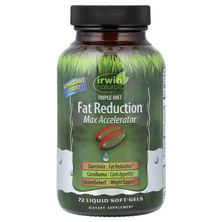 Irwin Naturals, Acelerador Máximo de Redução de Gordura com Dieta Tripla, 72 Cápsulas Softgel Líquidas