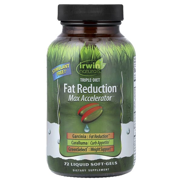 Irwin Naturals, Triple-Diet Fat Reduction Max Accelerator, 72 Liquid Soft-Gels