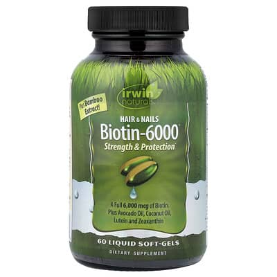 Irwin Naturals, Biotin-6000®, 60 Liquid Softgels