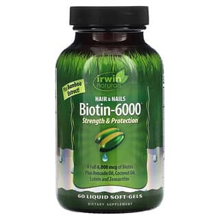 Irwin Naturals, ビオチン-6000、液体ソフトジェル60粒