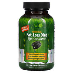 Irwin Naturals, Forskolin, dieta para eliminación de grasa, 60 cápsulas de gel suave