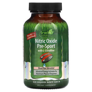 Irwin Naturals, Nitric Oxide Pre-Sport with L-Citrulline, 60 Liquid Soft-Gels