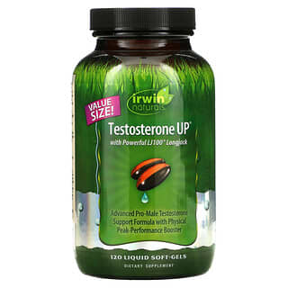 Irwin Naturals, Testosterone UP, 120 cápsulas blandas con contenido líquido