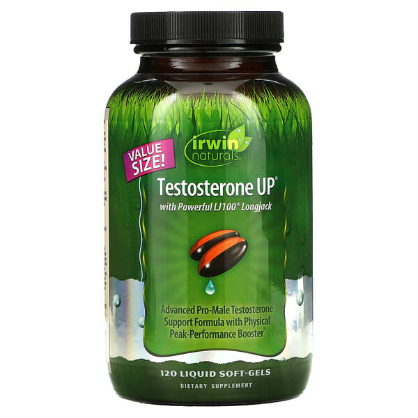 Irwin Naturals, Testosterone UP、液体ソフトジェル120粒