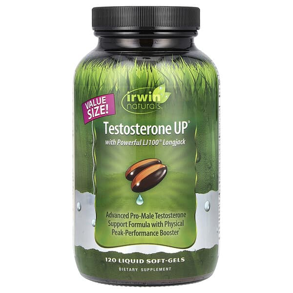 Testosterone UP® with Powerful LJ100® Longjack, 120 Liquid Soft-Gels