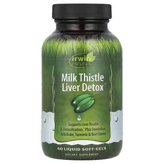 Irwin Naturals, Cardo de leche, Desintoxicación hepática, 60 cápsulas blandas líquidas