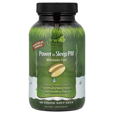 Irwin Naturals, Power to Sleep PM®, Melatonin-Free, 50 Liquid Softgels
