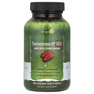 Irwin Naturals, Testostérone UP RED avec booster d'oxyde nitrique, 60 capsules liquides à enveloppe molle