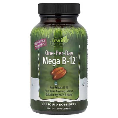Irwin Naturals, Once-Daily, Mega B-12™, 60 Liquid Softgels