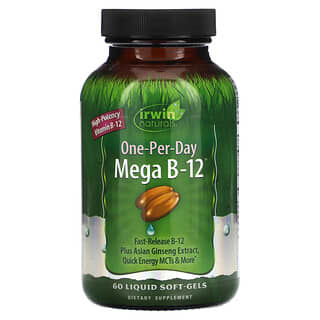 Irwin Naturals, "B-12 экстра", быстродействующий витамин B12, 60 мягких желатиновых капсул с жидкостью