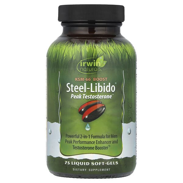 Irwin Naturals, Steel-Libido，峰睾酮，75液體軟凝膠