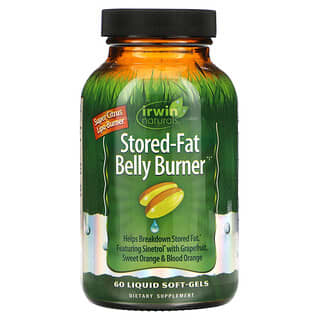 Irwin Naturals, Stored-Fat Belly Burner（ストアドファット ベリーバーナー）、液体ソフトジェル60粒