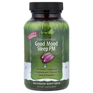 Irwin Naturals, Good Mood Sleep PM, 54 Cápsulas softgel líquidas