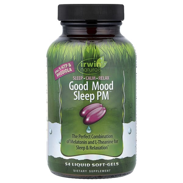 Irwin Naturals, Good Mood Sleep PM，54 粒液體軟凝膠