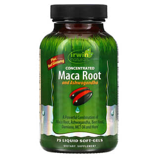 Irwin Naturals, Concentrated Maca Root and Ashwagandha, 75 Liquid Soft-Gels
