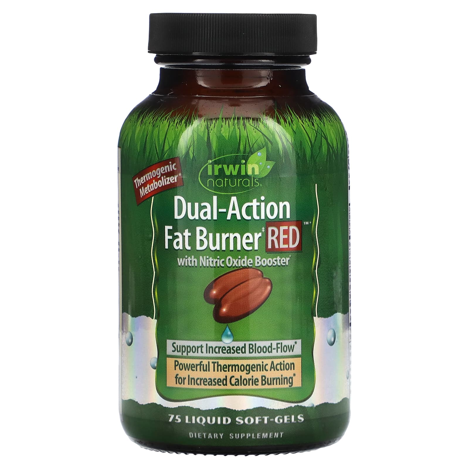 Irwin Naturals, DualAction Fat Burner Red, 75 Liquid SoftGels