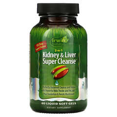 Irwin Naturals, 2 in 1 Kidney & Liver Super Cleanse, 60 Liquid Soft-Gels