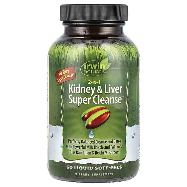 2-In-1 Kidney & Liver Super Cleanse™, 60 Liquid Soft-Gels