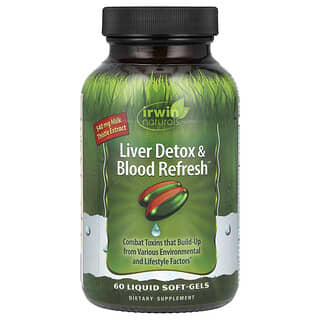 Irwin Naturals, Liver Detox & Blood Refresh, 60 Kapsul Gel Lunak Cair