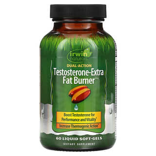 Irwin Naturals, Testosterone-Extra Fat Burner, 60 Cápsulas Gelatinosas Líquidas