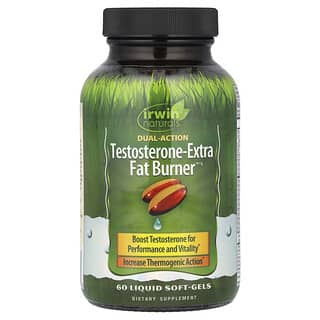 Irwin Naturals, Tesztoszteron-Extra zsírégető, 60 folyékony lágy-zselé