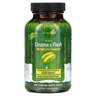 Irwin Naturals, 2-In-1 Cleanse & Flush Weight Loss Support, 60 Liquid Soft-Gels