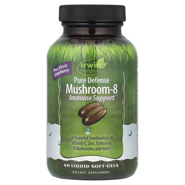 Pure Defense Mushroom-8, Immune Support™, 60 Liquid Soft-Gels