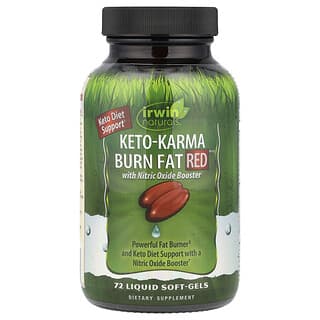 Irwin Naturals, Keto-Karma Burn Fat Red, 72 cápsulas blandas con contenido líquido